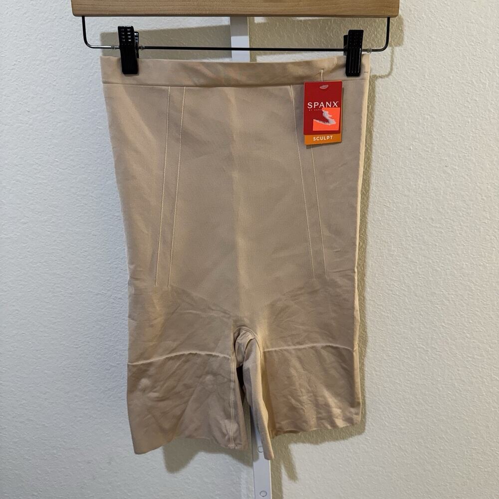 SPANX Women's Spanxsculpt High-Waisted Mid-Thigh Short DH3 Soft Nude XL NWT